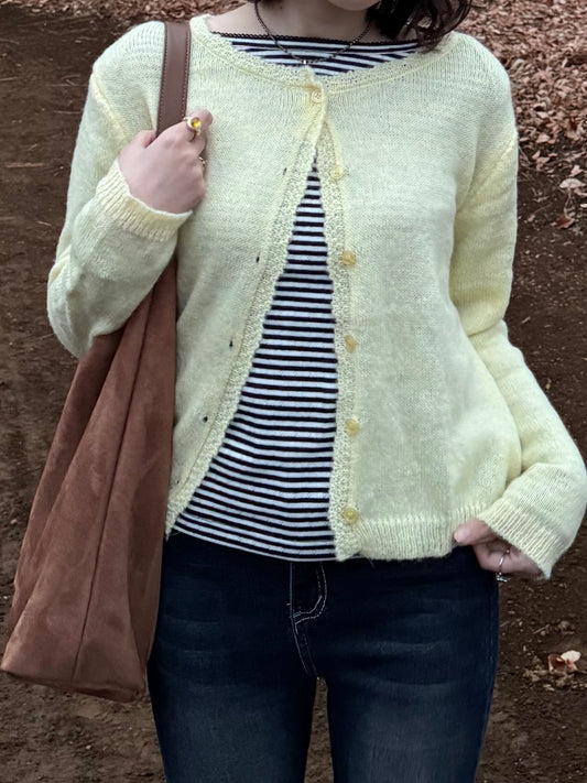 フリルニットカーディガン DPC03026