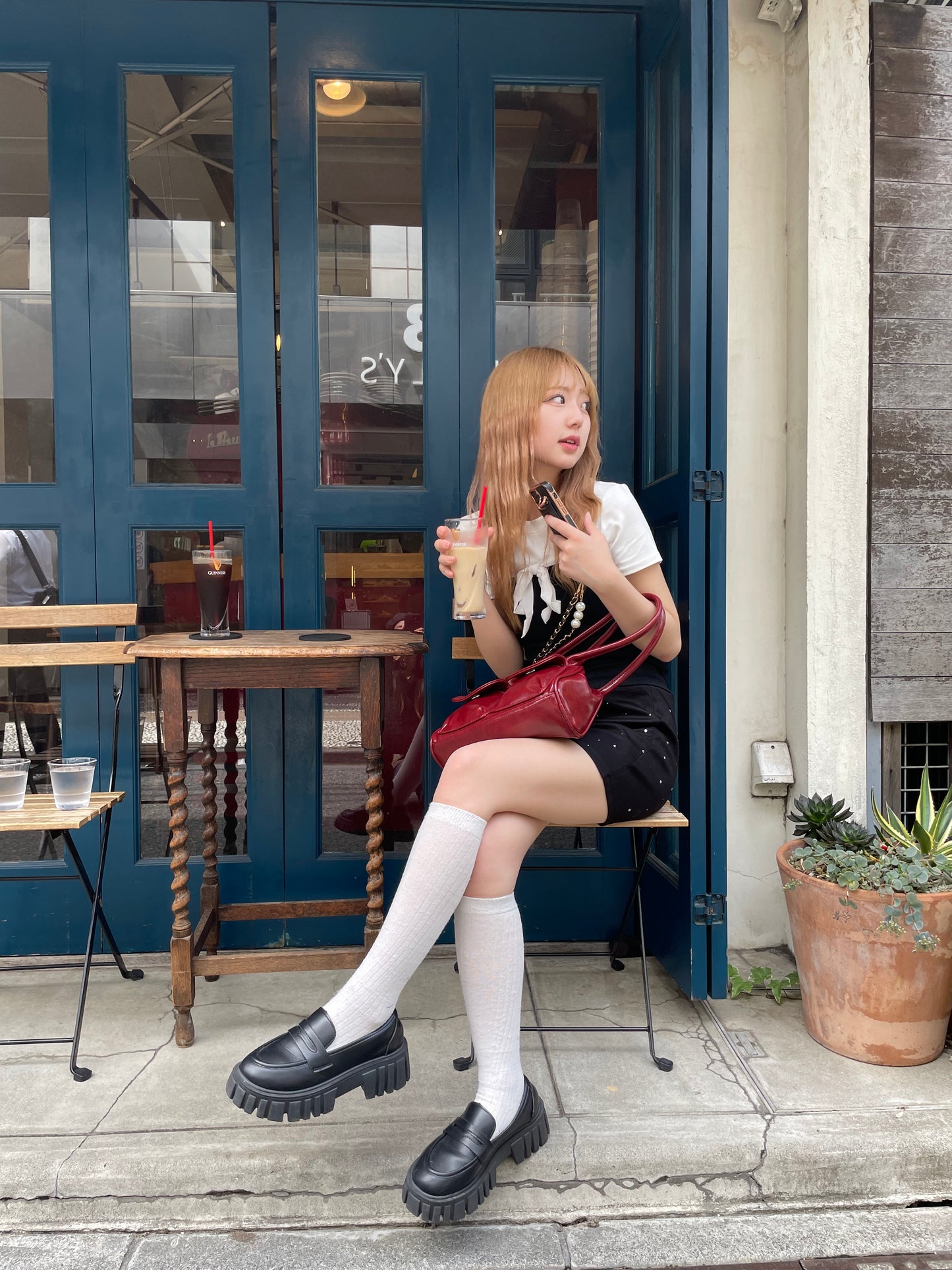 バイカラーリボンTシャツ DPB68076