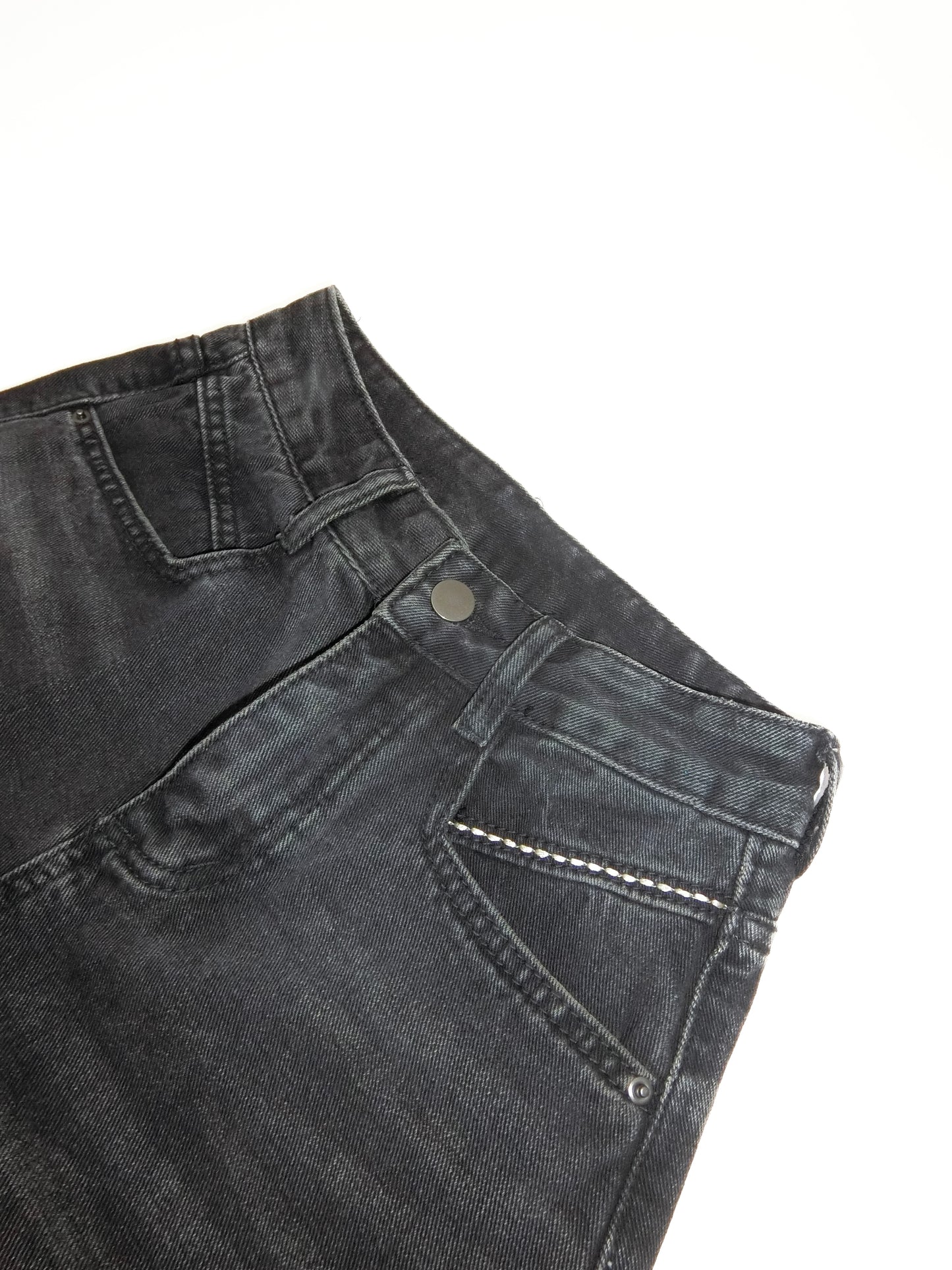 ブラックロングデニムパンツ DPB43180