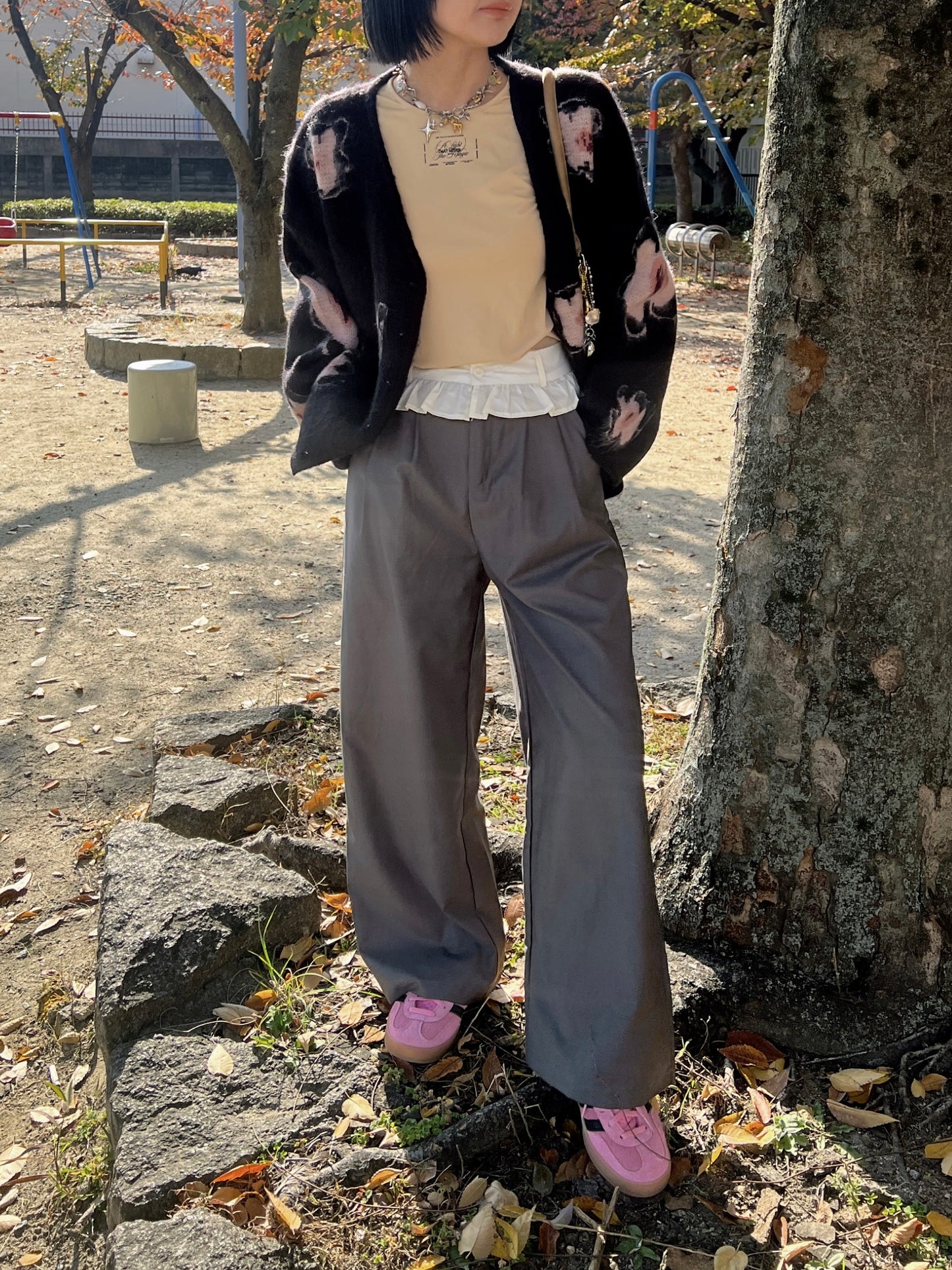 ウエストフリルワイドパンツ DPB79052