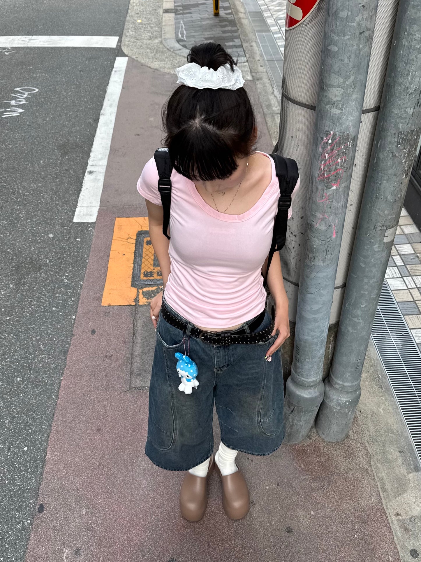 ラウンドネックピチTシャツ DPB85246