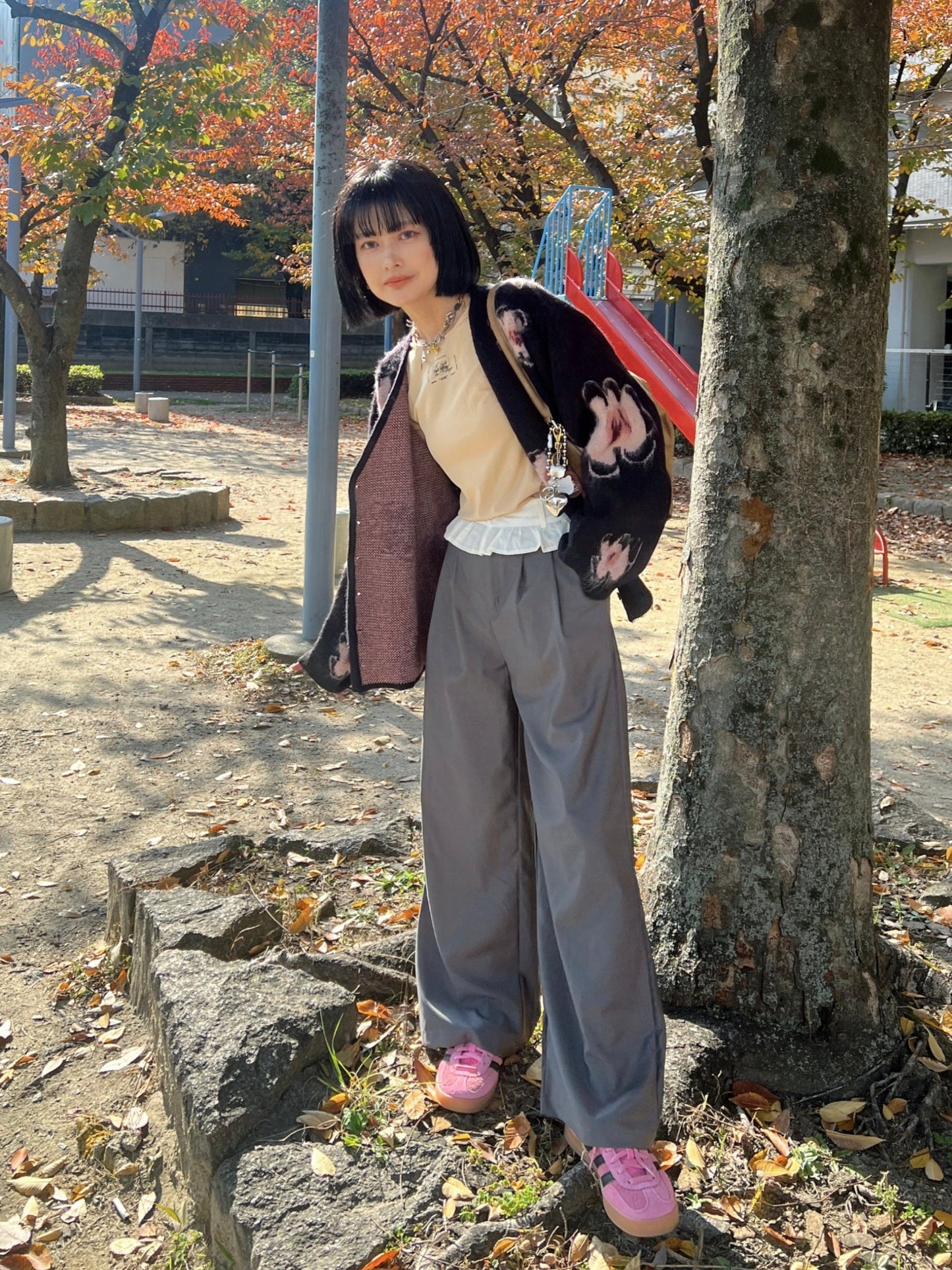 ウエストフリルワイドパンツ DPB79052