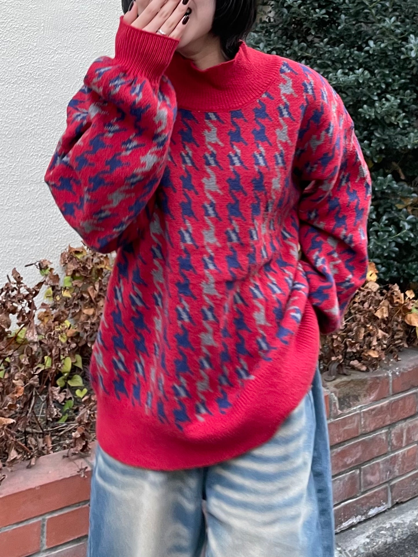 千鳥格子ニット DPB64056