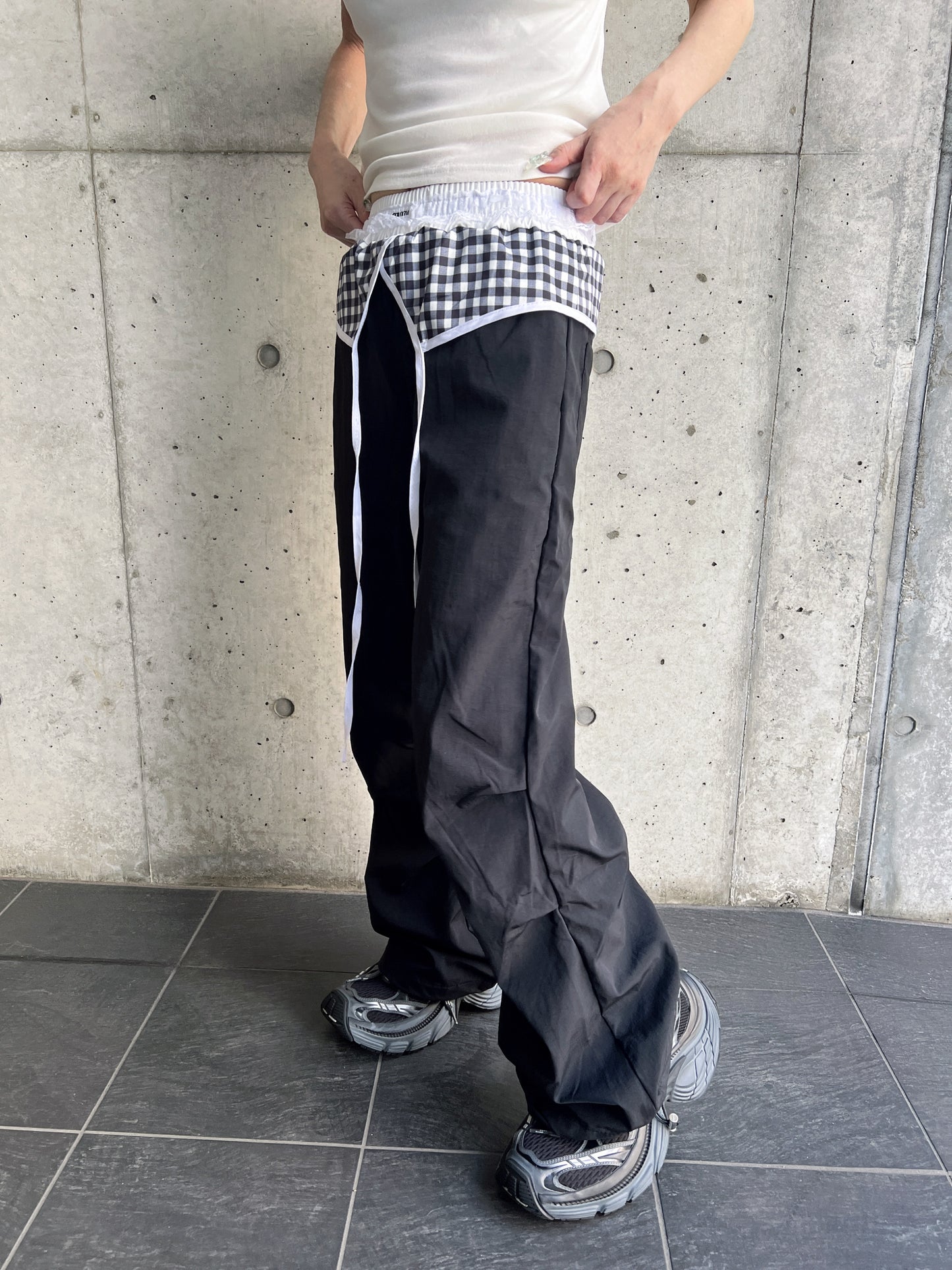ウエストデザインワイドカーゴパンツ DPB79173