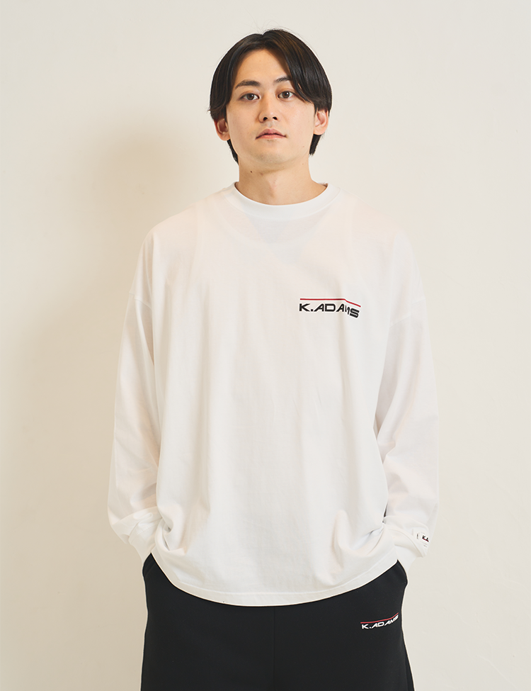 K.ADAMSロゴロングスリーブTシャツ