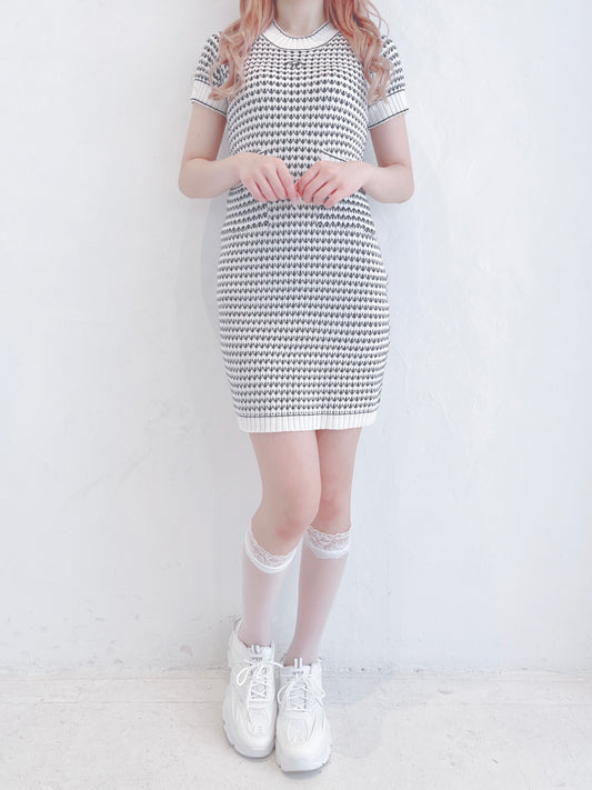 ラウンドネックニットワンピ CPA33034