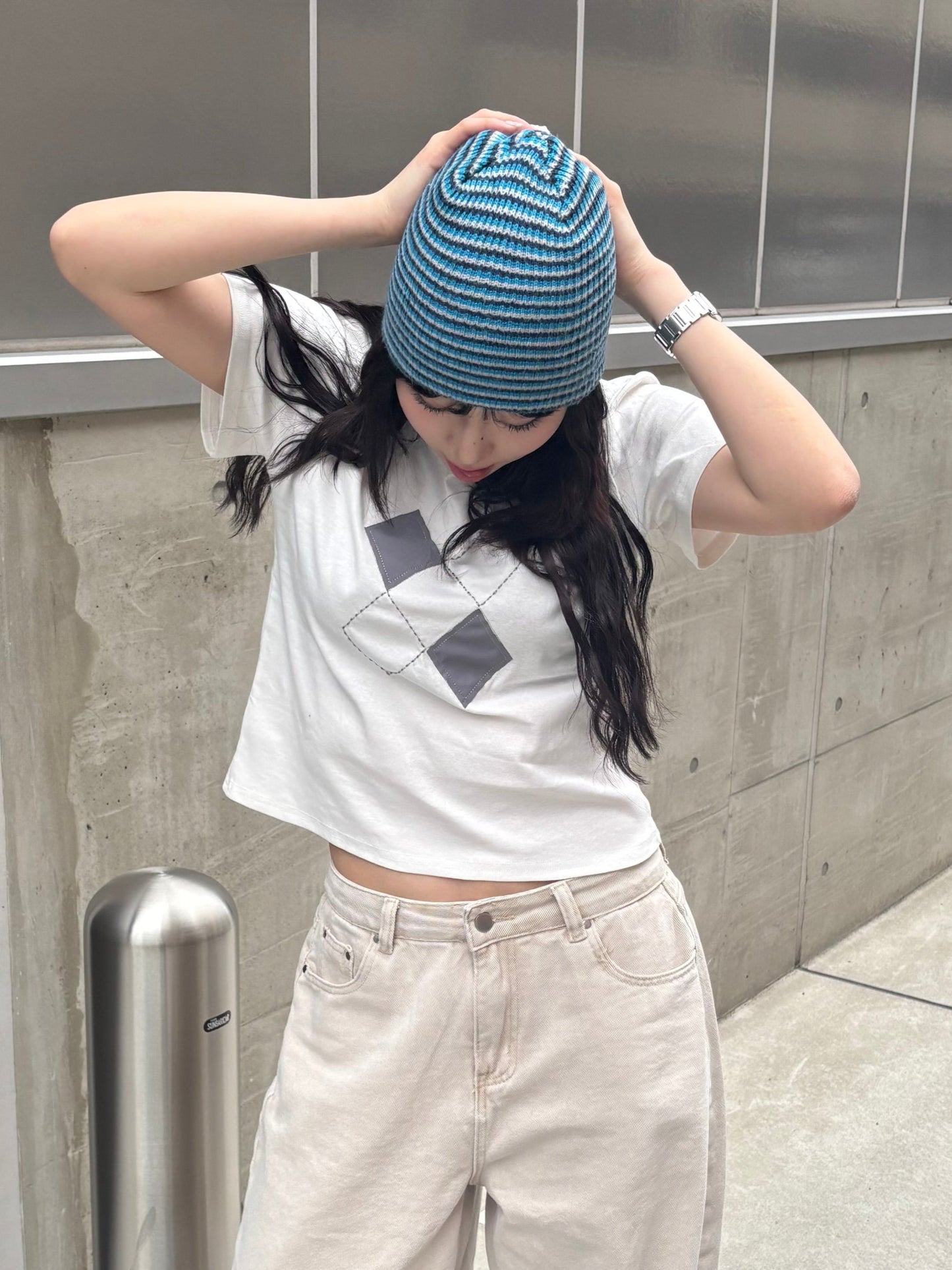 アーガイルラウンドネックTシャツ DPB89006
