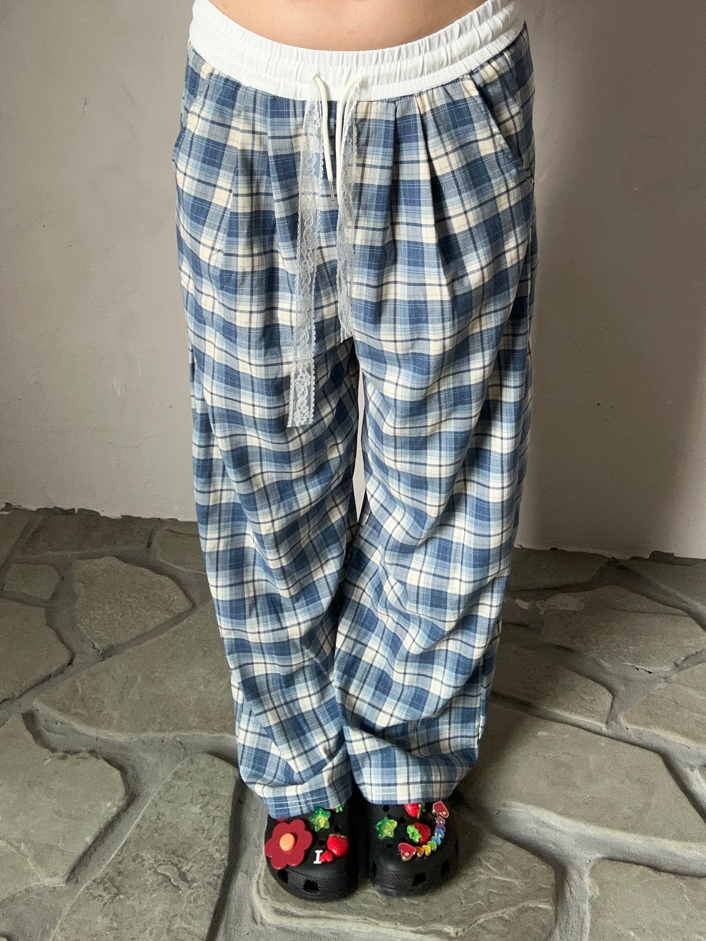 チェックレイヤードパンツ DPB95009
