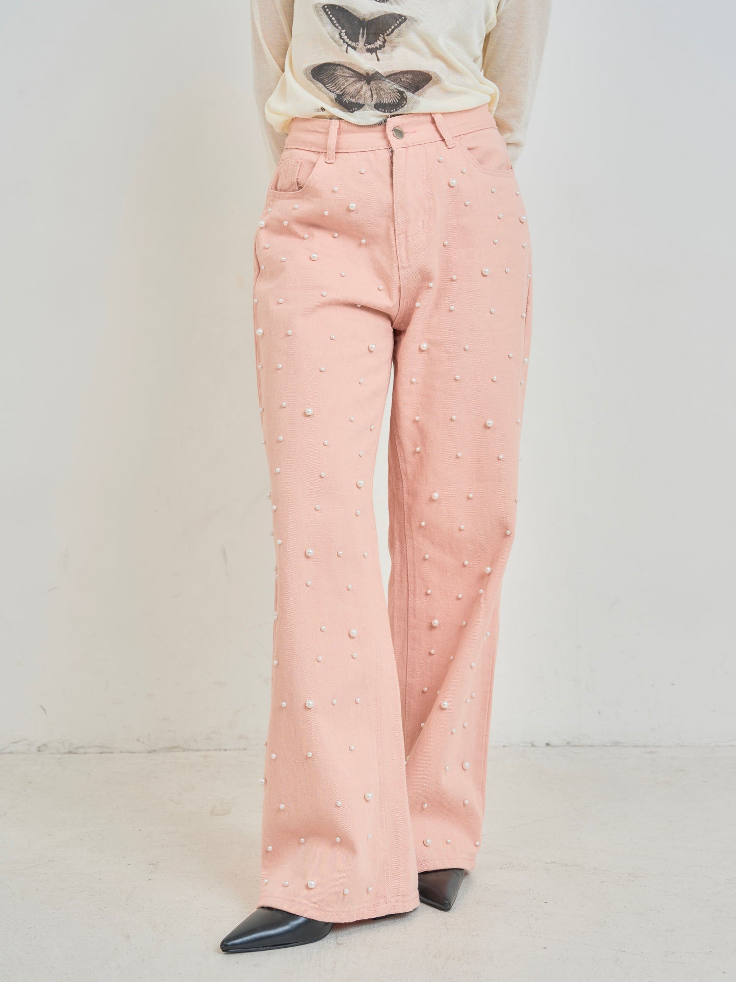 ピンクパールデニムパンツ DPB75056