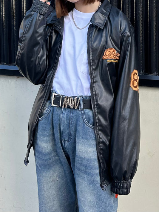 ロゴワッペンレザージャケット DPA61277