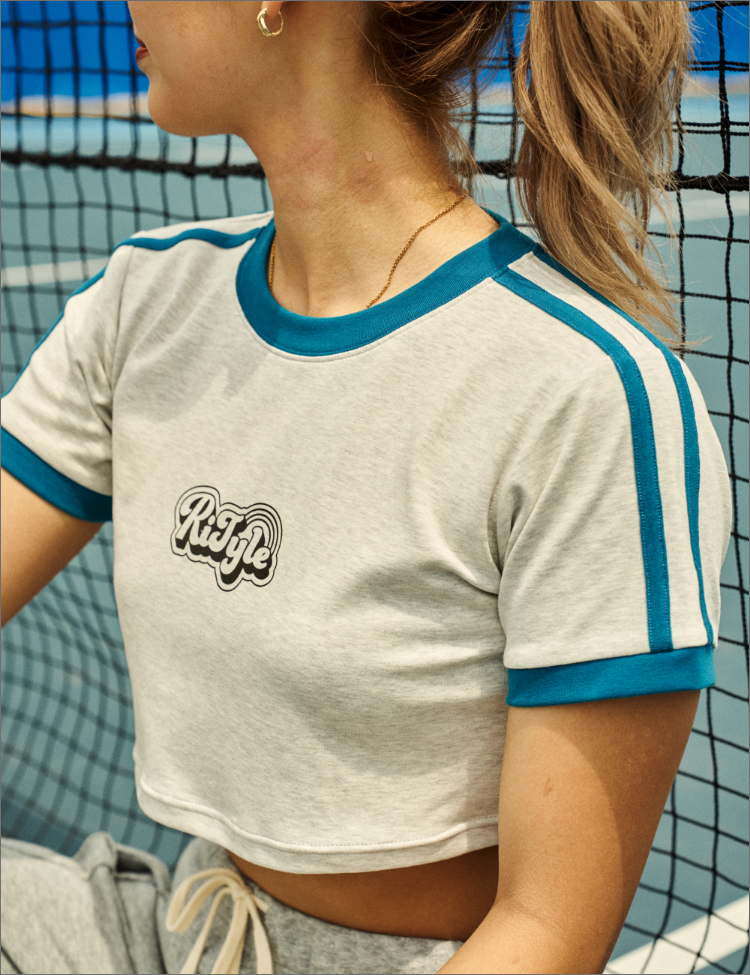 RiTyle CROPPED RINGER TEE