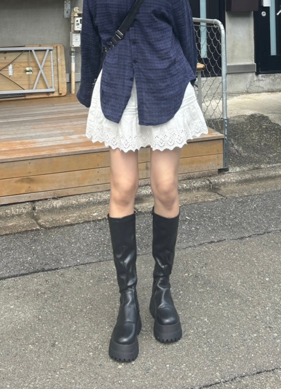 ブラックロングブーツ DPB63137