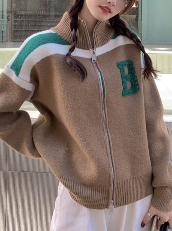 Bロゴダブルジッパーニット DPB71332