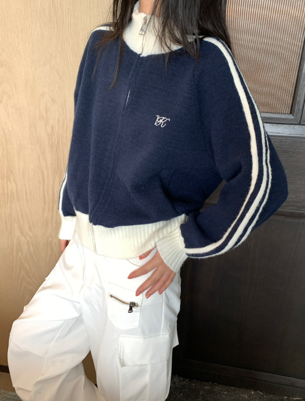 ネイビーラインニットジャージ DPB71267