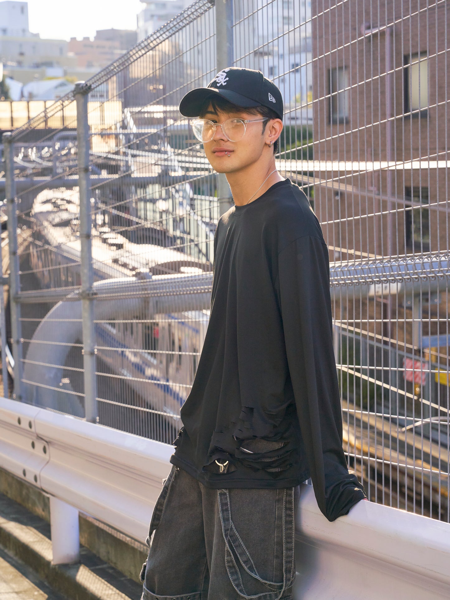 ブラックダメージTシャツ SPA08021