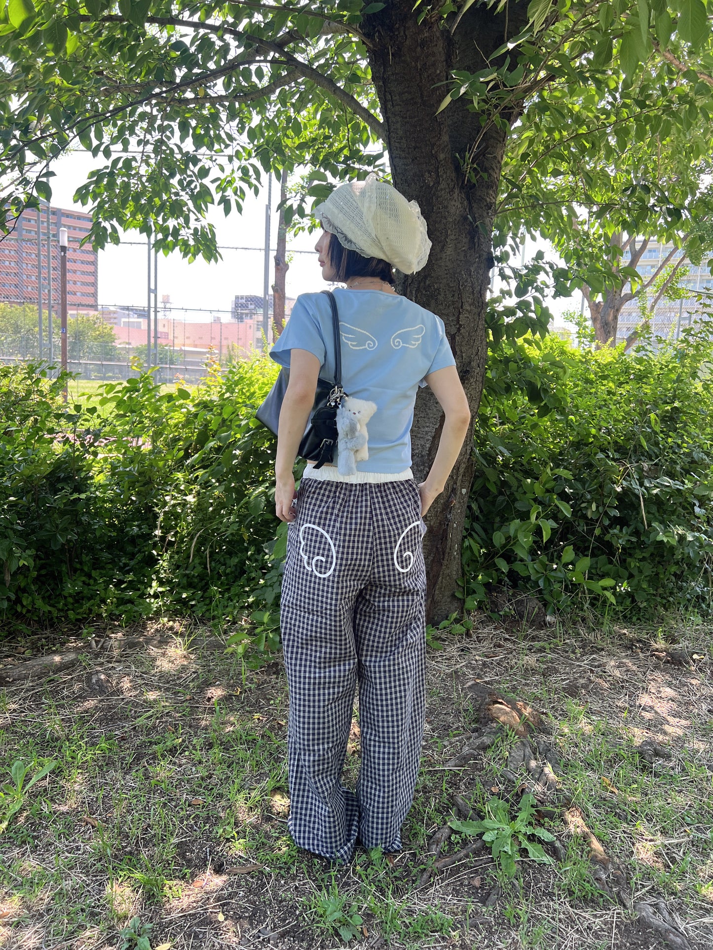 エンジェルプリントチェックパンツ DPB79166