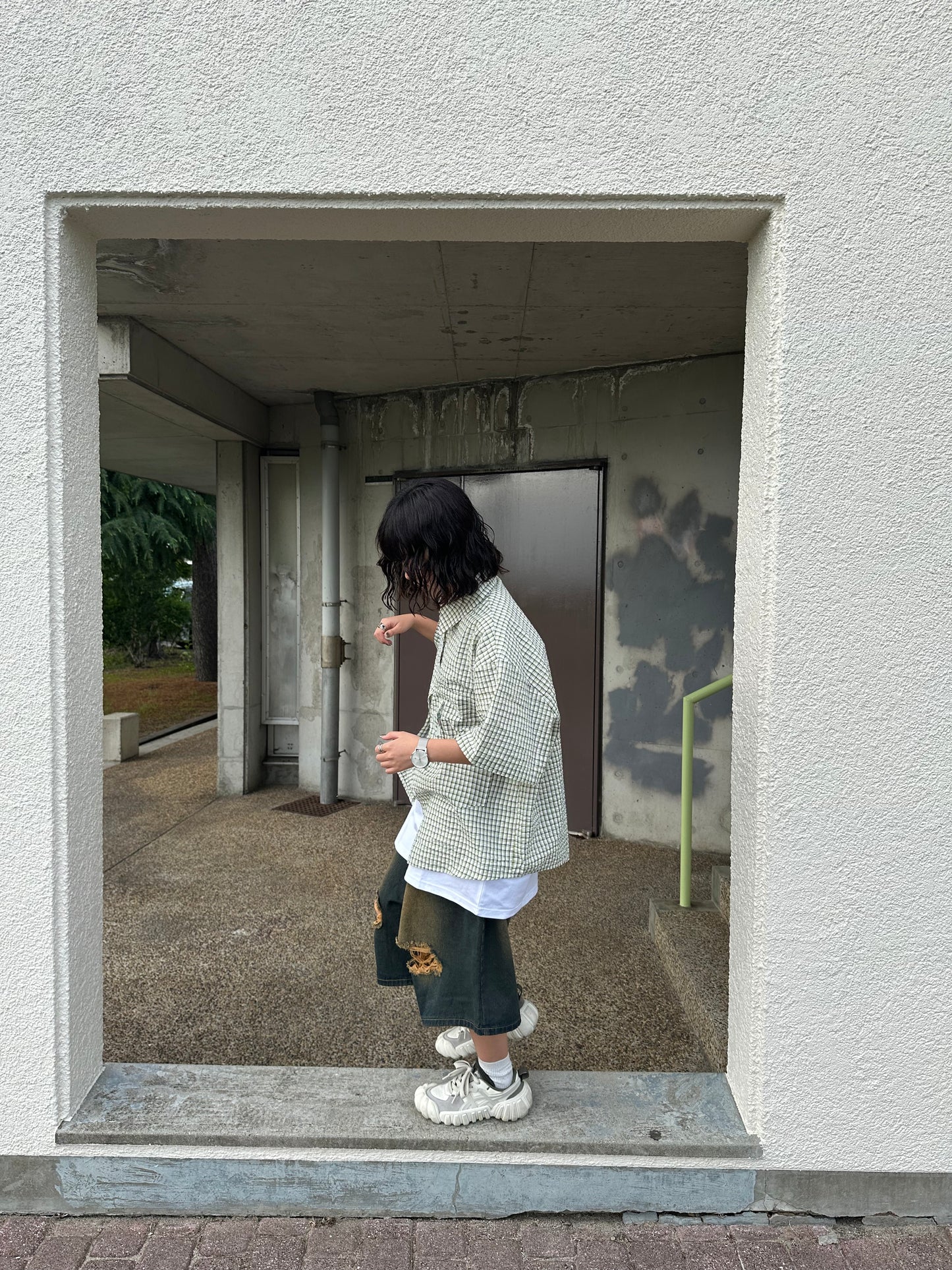 チェックハーフシャツ DPB70115