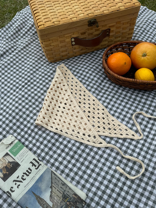 かぎ編みレースヘアバンダナ CPA45018