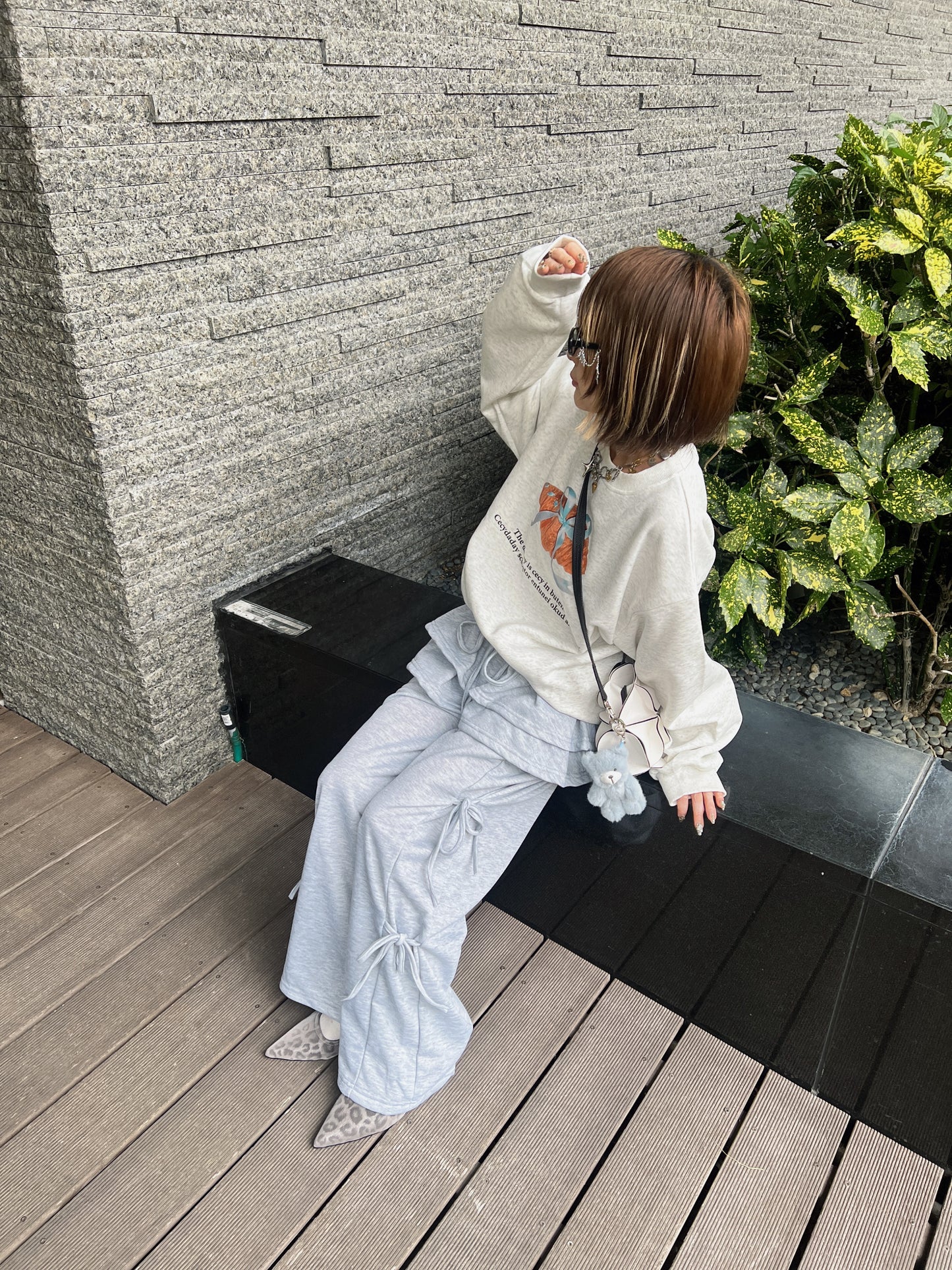 スカートレイヤードリボンスウェットパンツ DPB79200