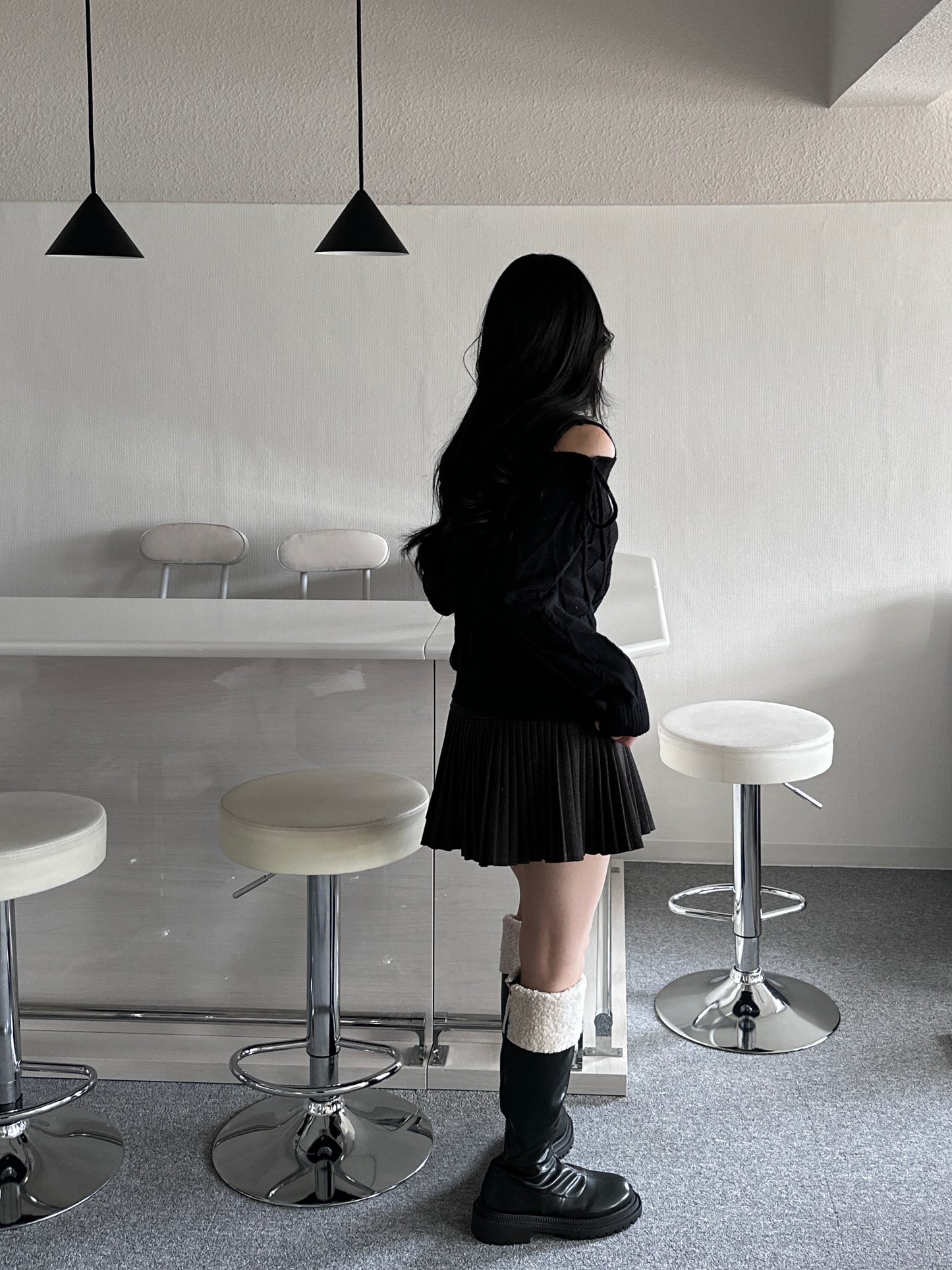 オフショルリボンニット DPB43212