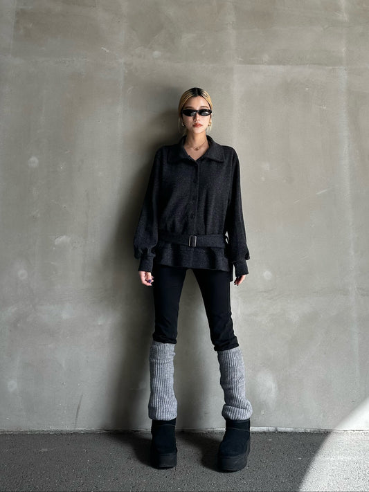 ベルトデザインニットカーディガン DPB26686