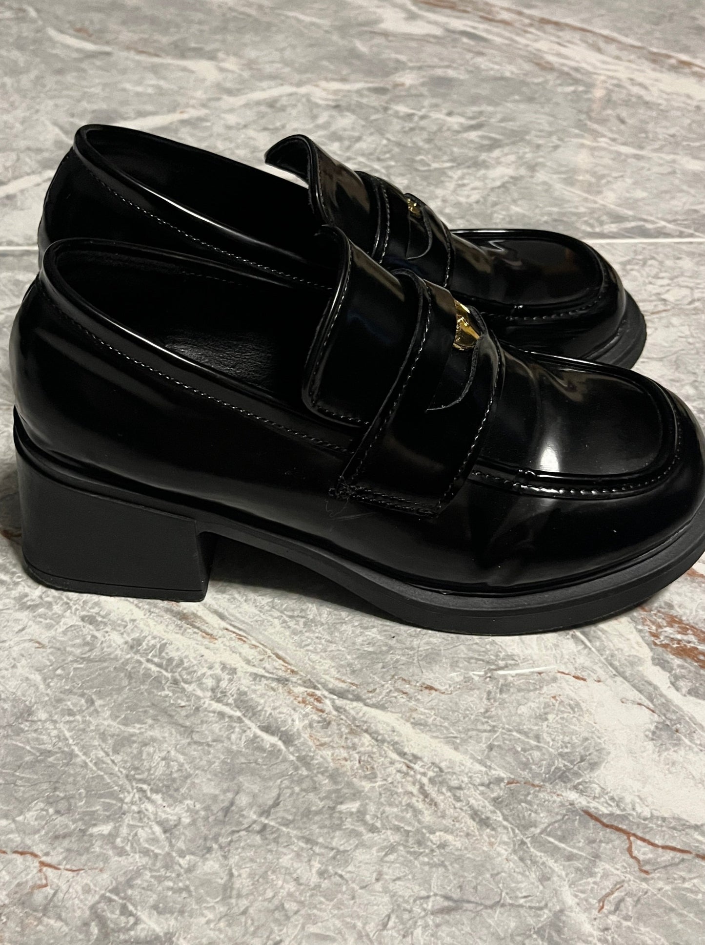 シンプルブラックローファー CPA36033