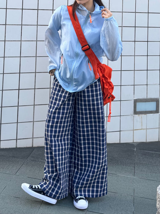 ワイドチェックパンツ DPB47410