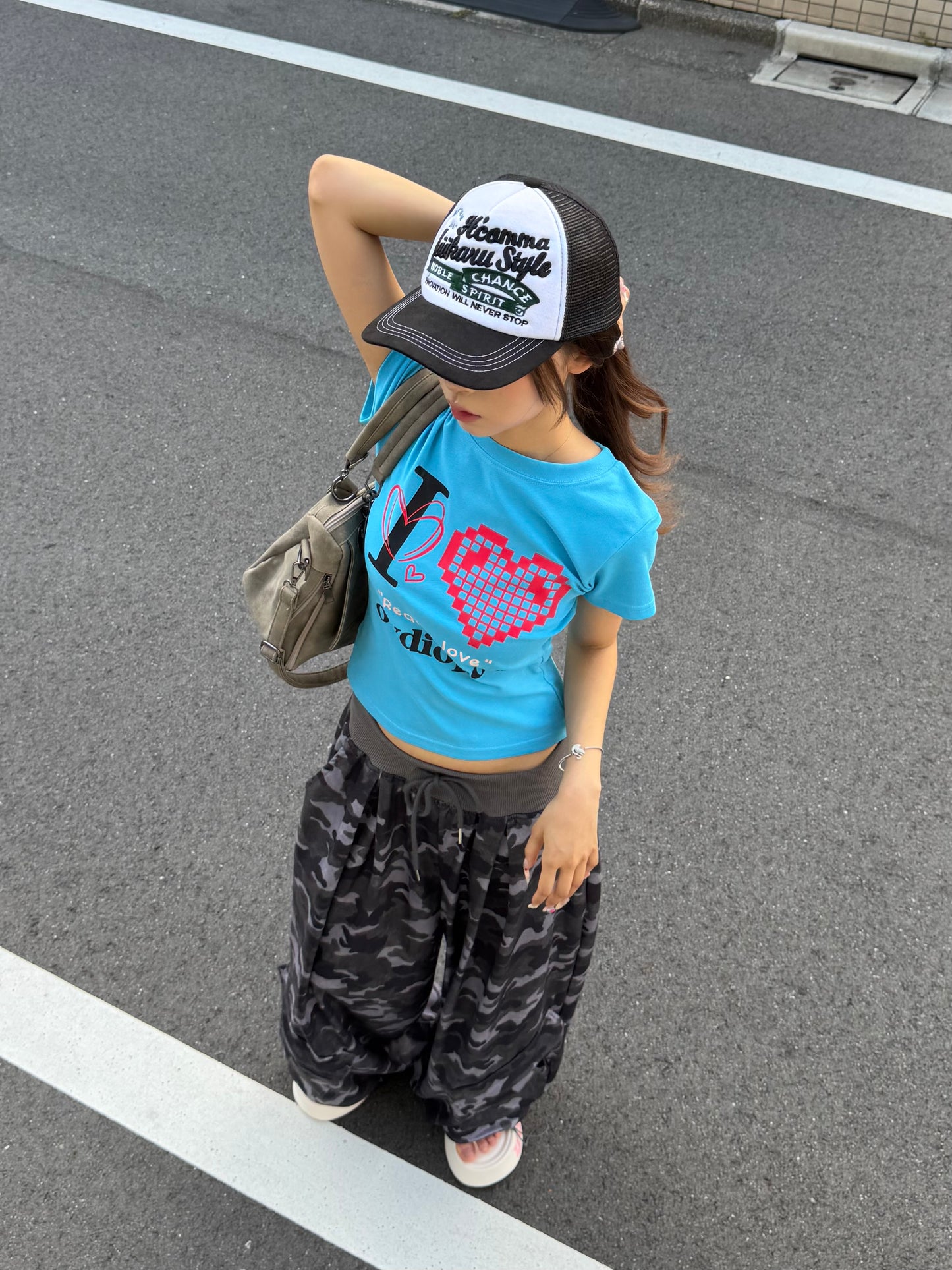 ピクセルアイラブTシャツ DPB86086
