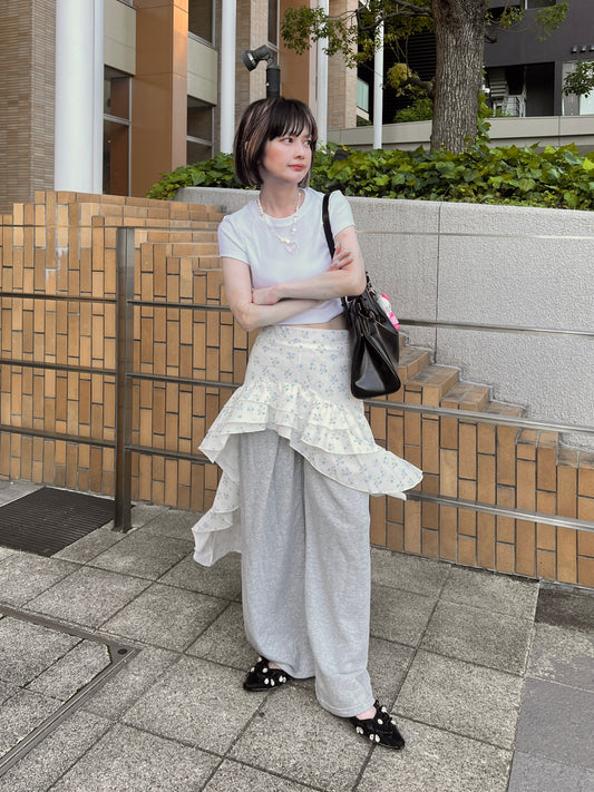 ヘムデザインフラワーロングスカート DPB79176