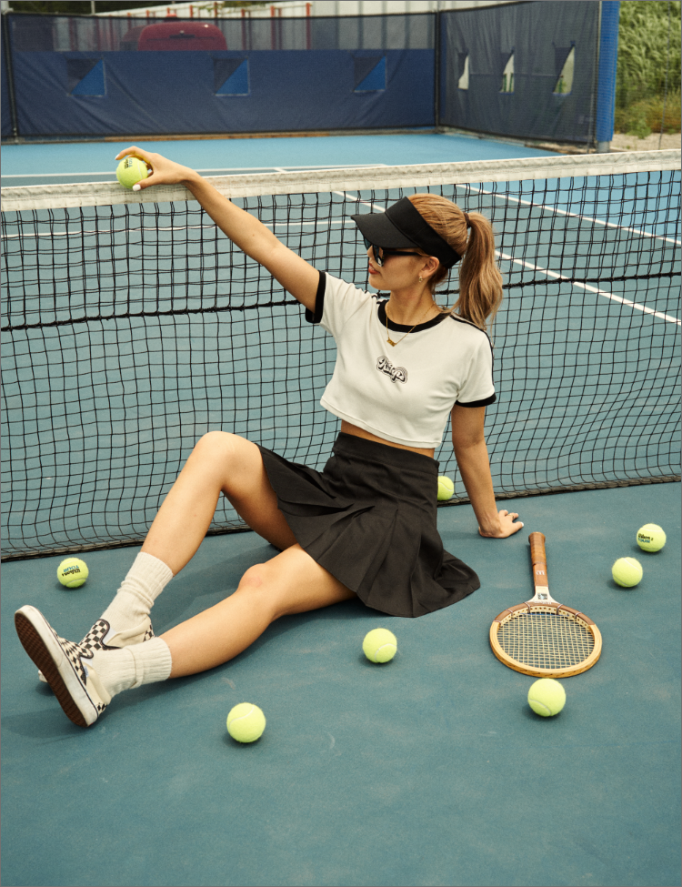 RiTyle CROPPED RINGER TEE