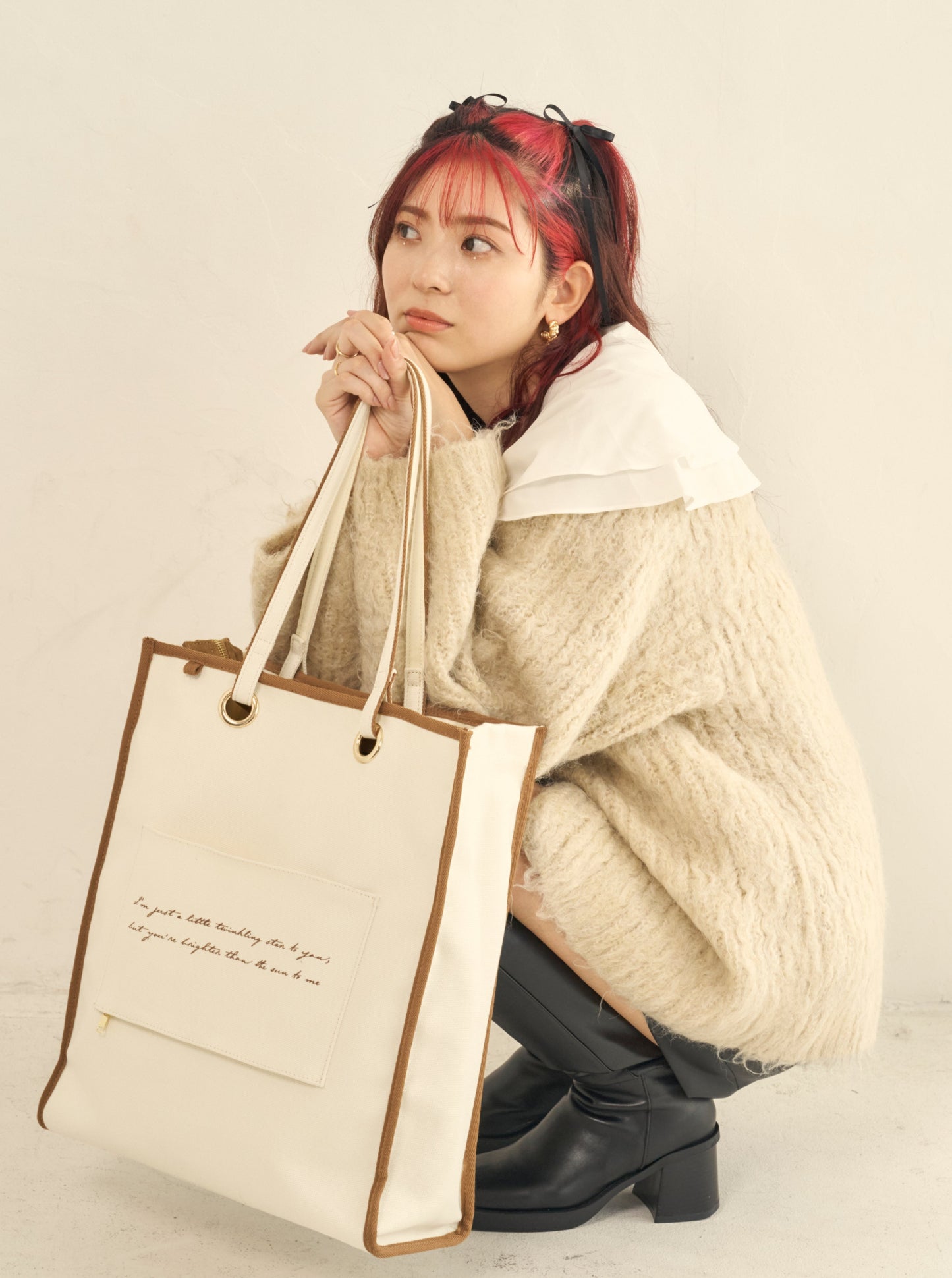 multi-way canvas tote bag【かれんあははプロデュース】