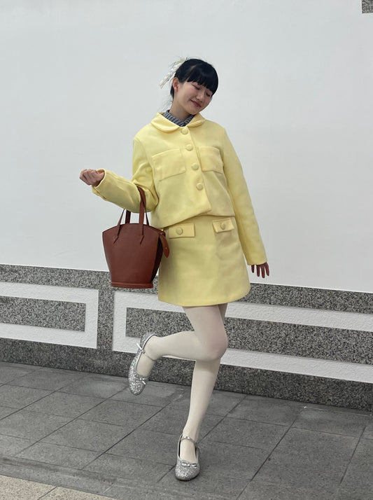 イエローボタンスカート DPA43290