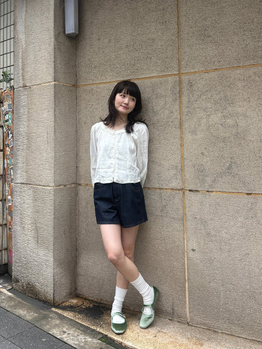 ライトグリーンフラットシューズ DPA43797