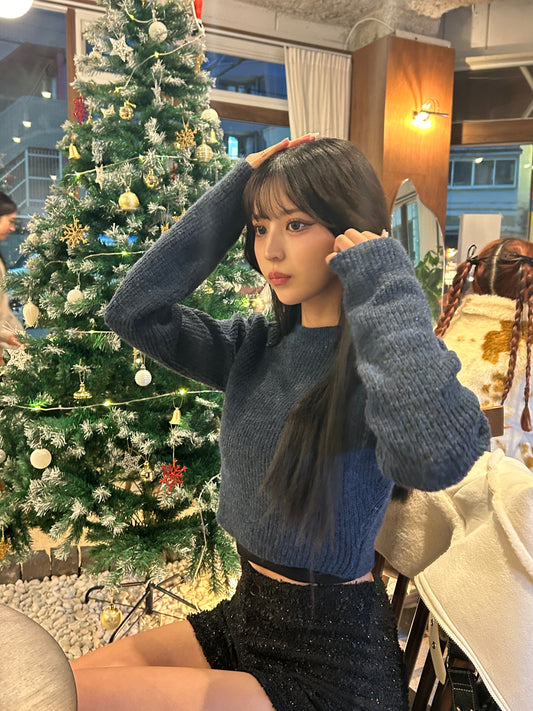 シャギーブルーニット DPB69030