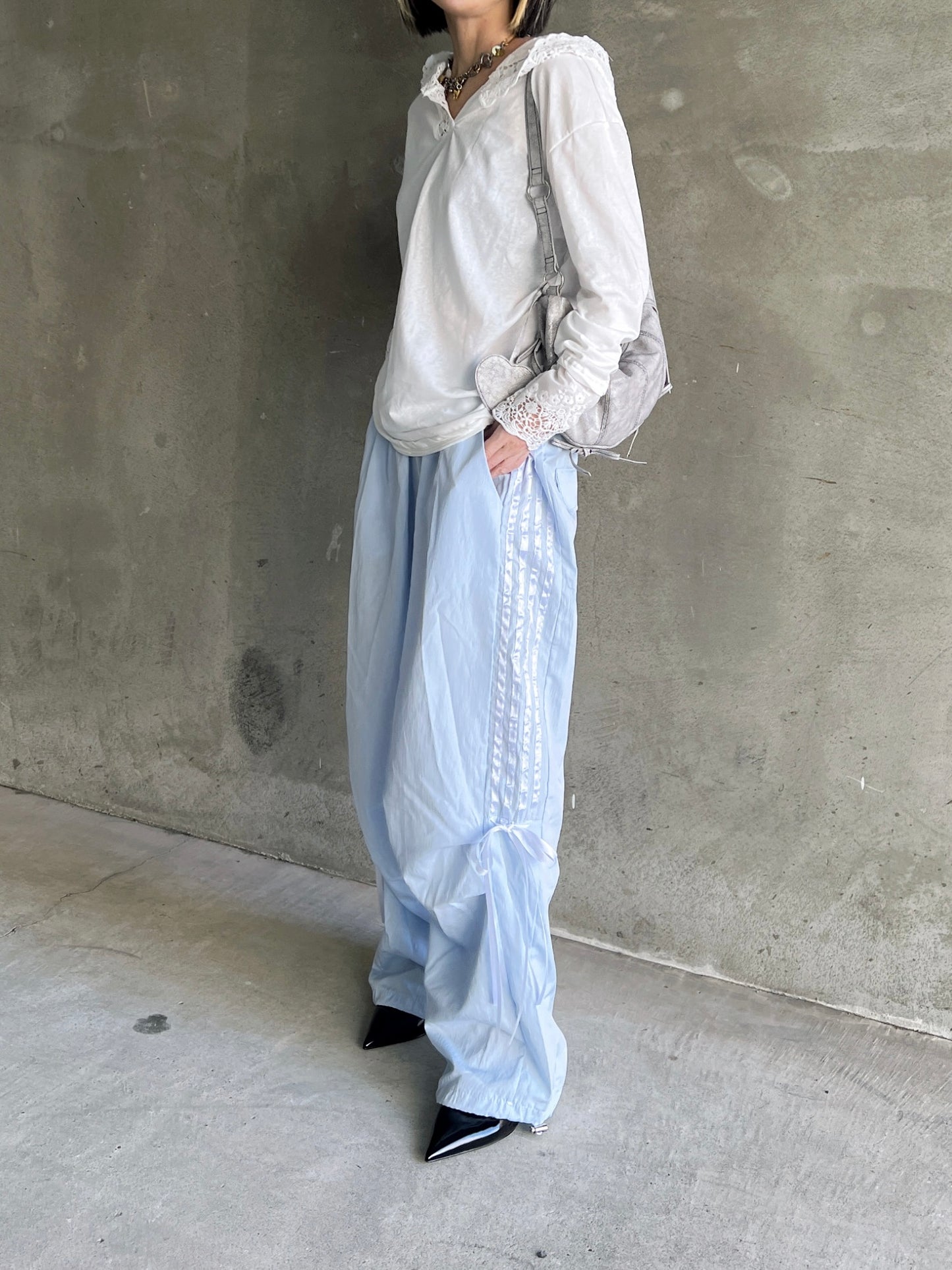 ラインリボンワイドパンツ DPB79139