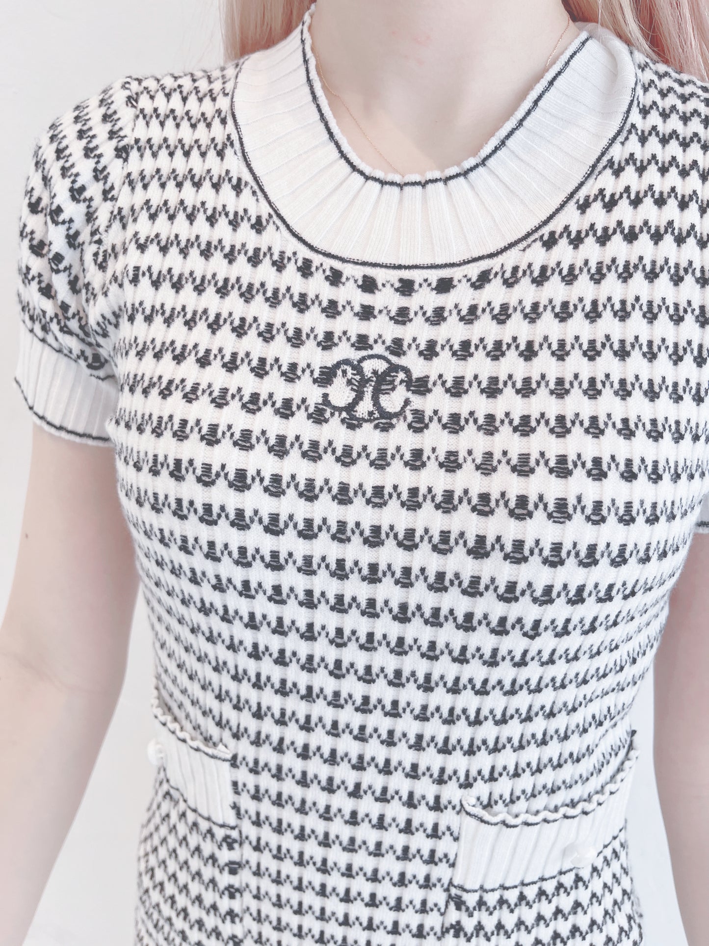 ラウンドネックニットワンピ CPA33034