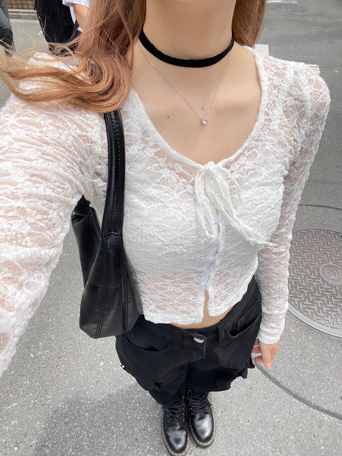 レースリボンカーディガン DPB68069