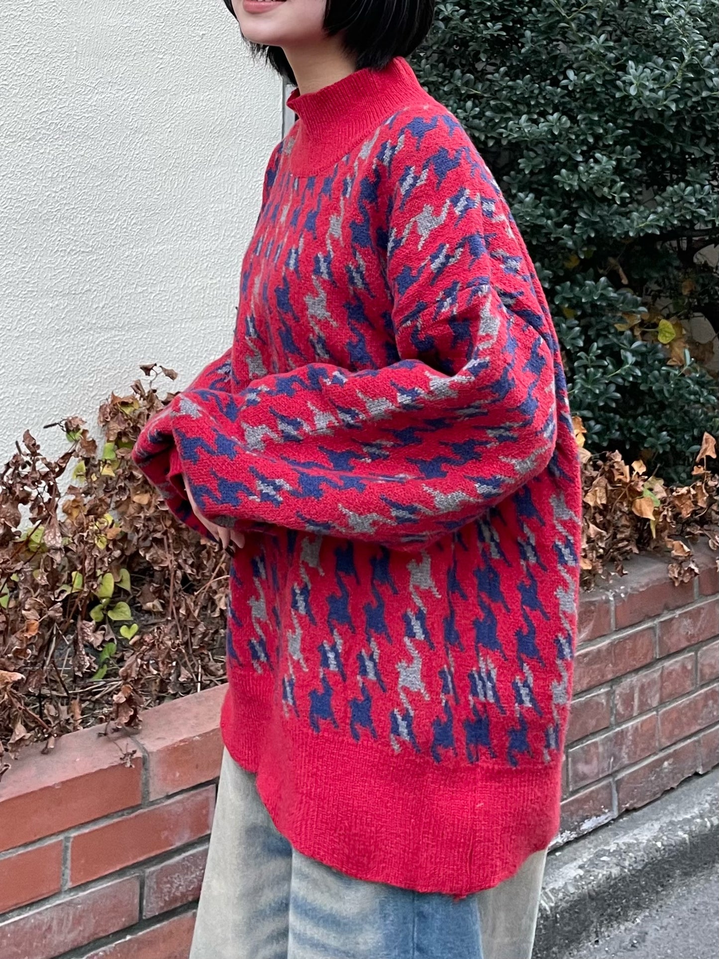 千鳥格子ニット DPB64056