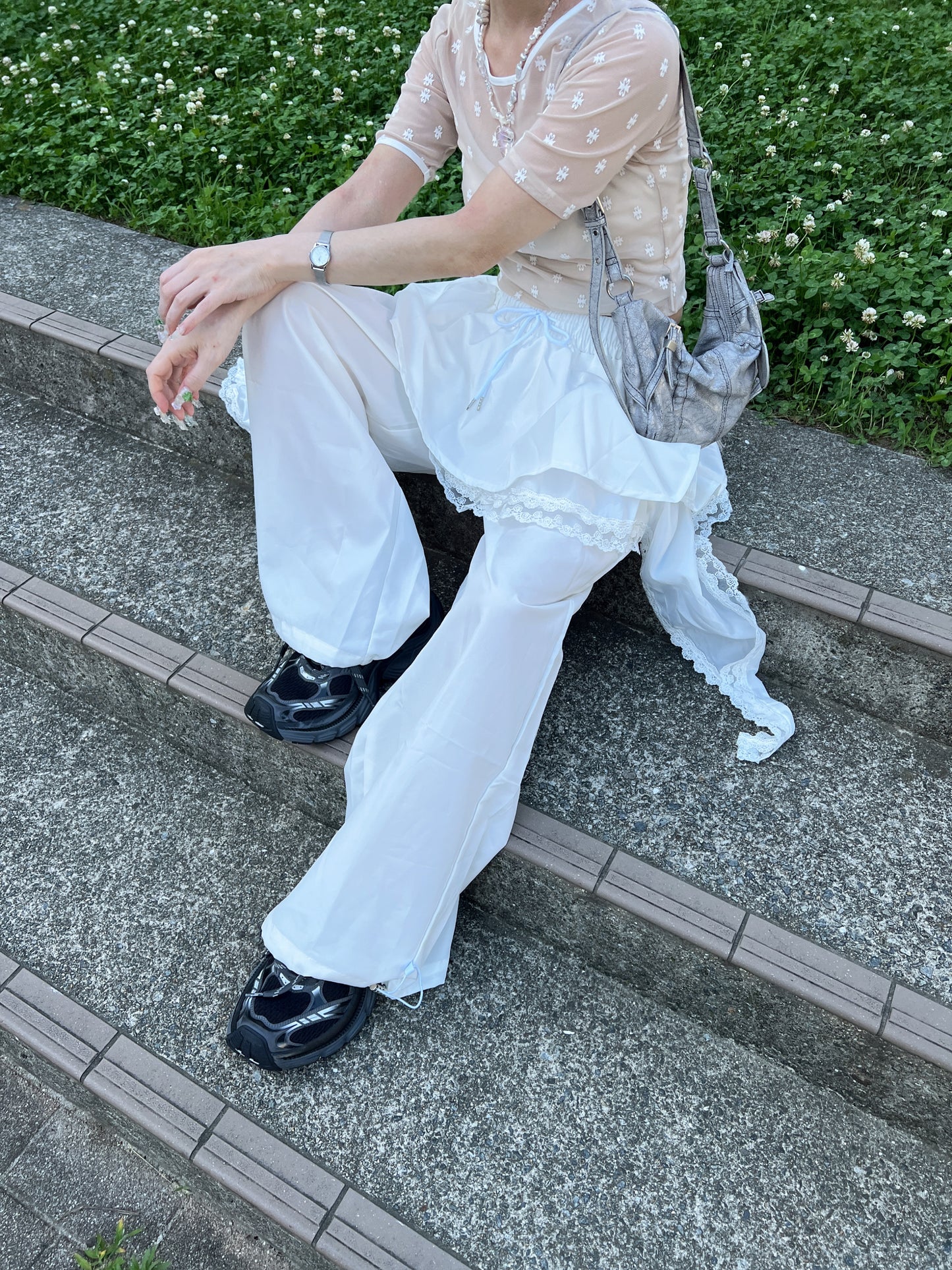 スカートレイヤードワイドカーゴパンツ DPB79172