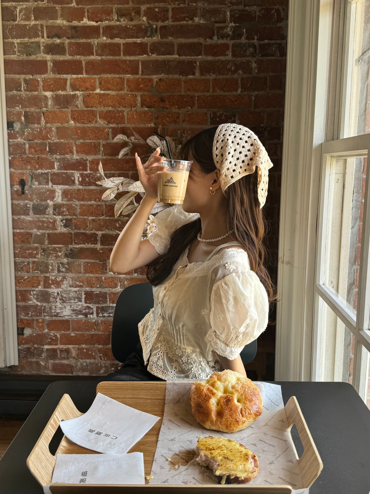 かぎ編みレースヘアバンダナ CPA45018