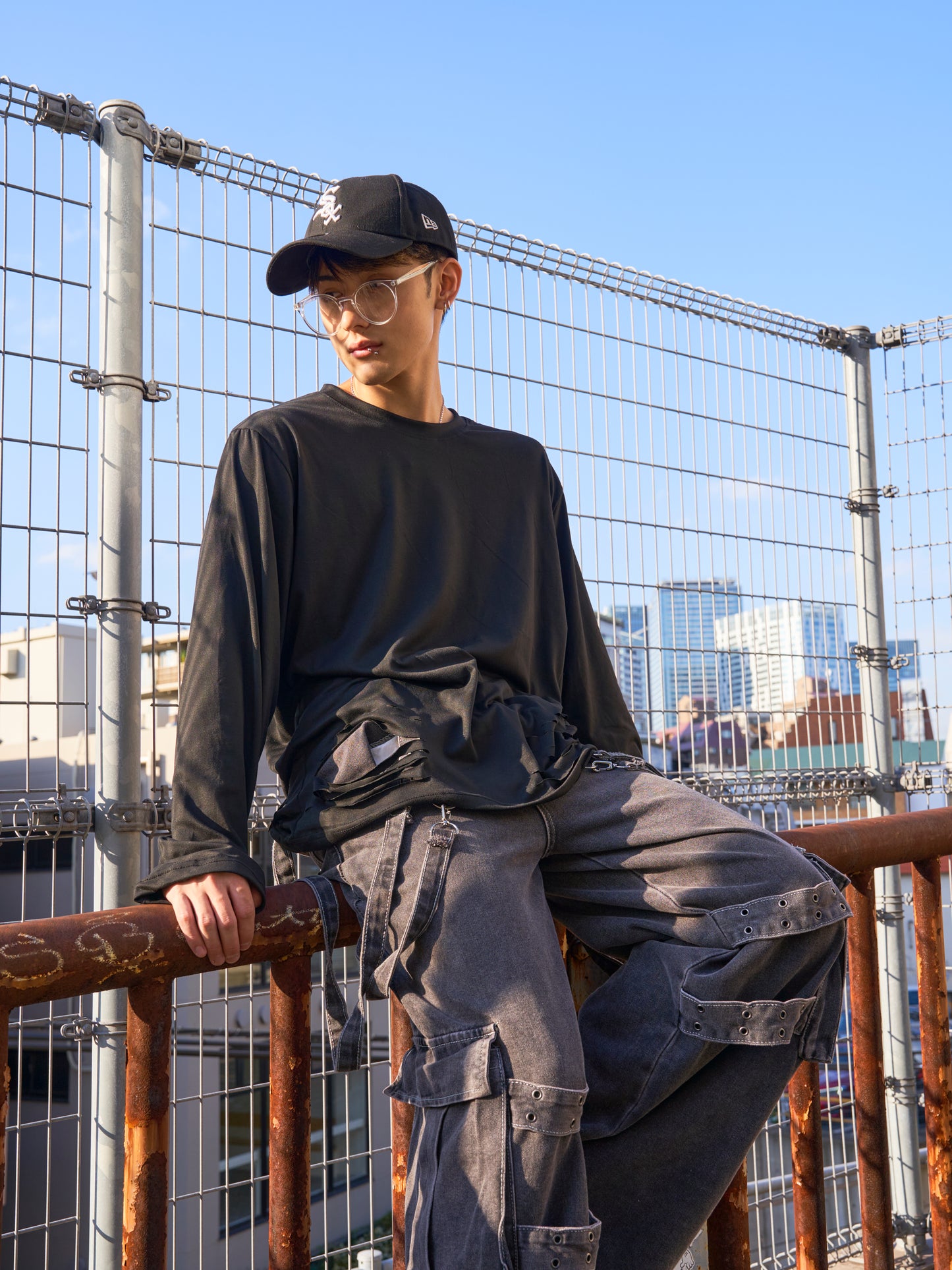 ブラックダメージTシャツ SPA08021