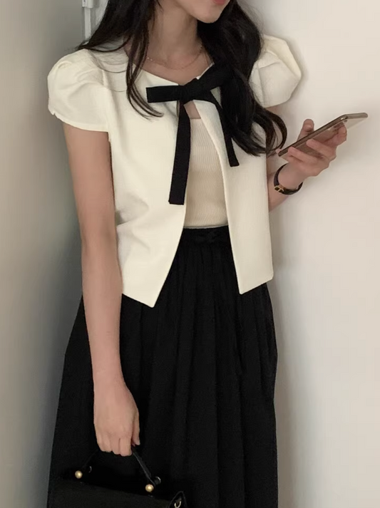 リボンパフスリーブトップス CPA42297