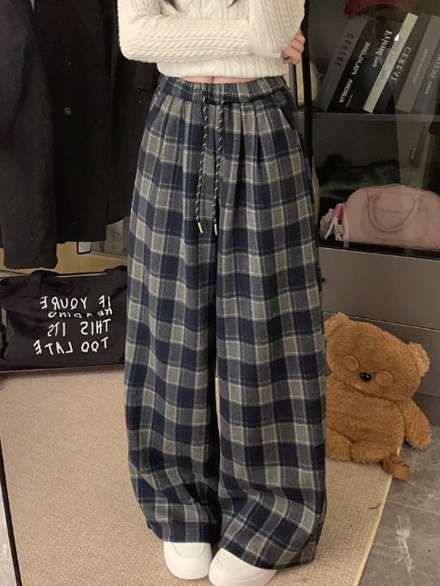 カラーワイドチェックパンツ DPB71625