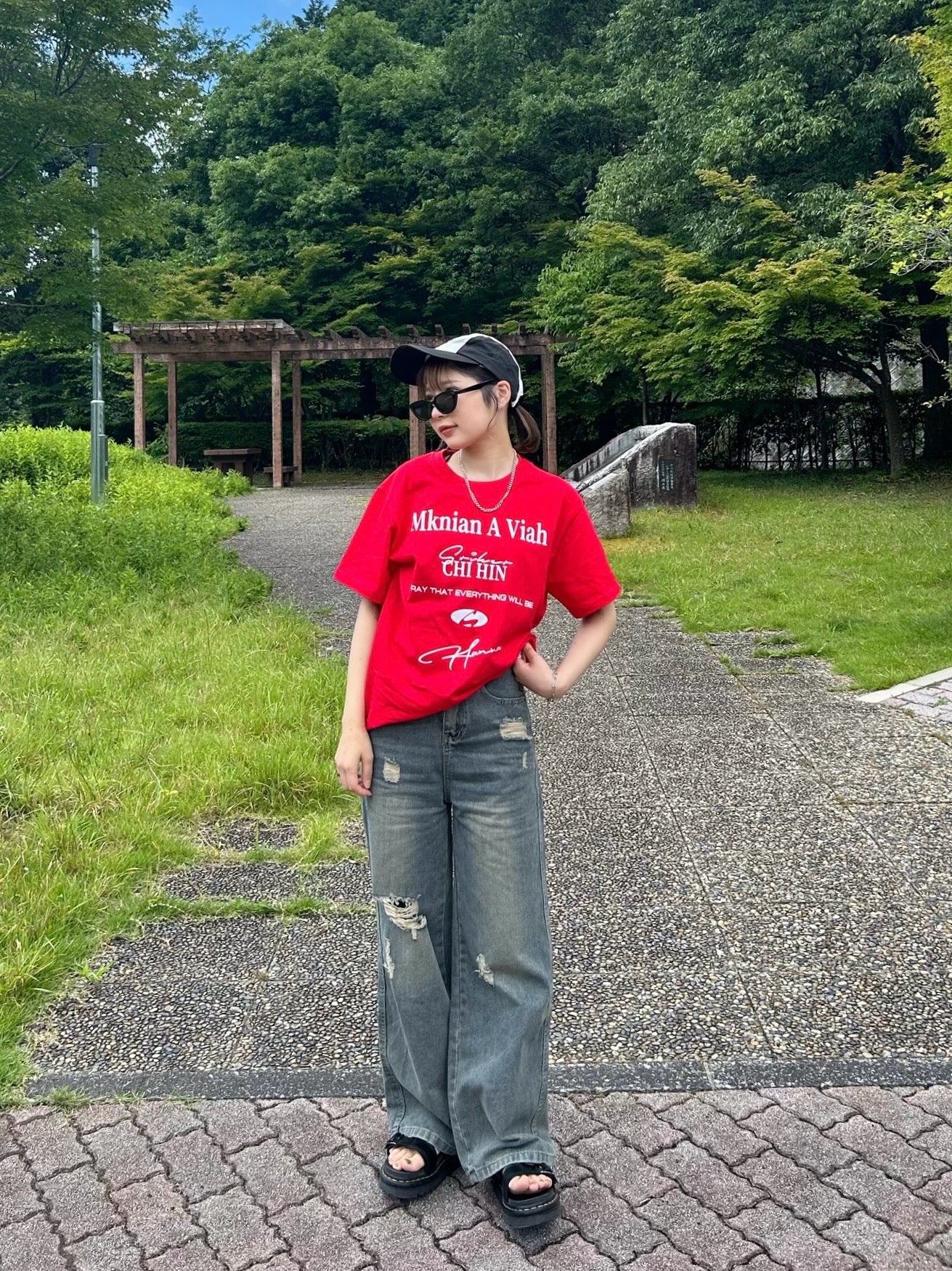 レッドロゴTシャツ DPA61394