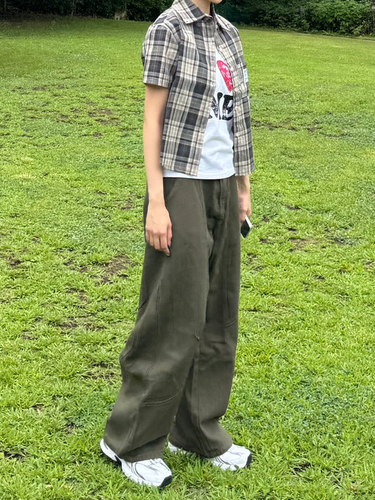 ショート丈チェックシャツ DPB91005