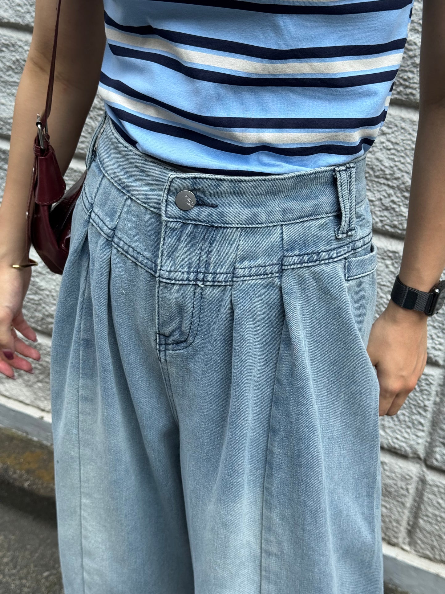 ハイウエストタックデニムパンツ DPB47437