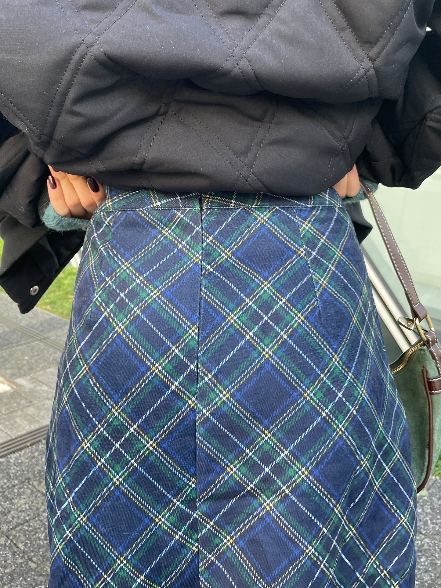 Aラインチェックスカート DPB64058