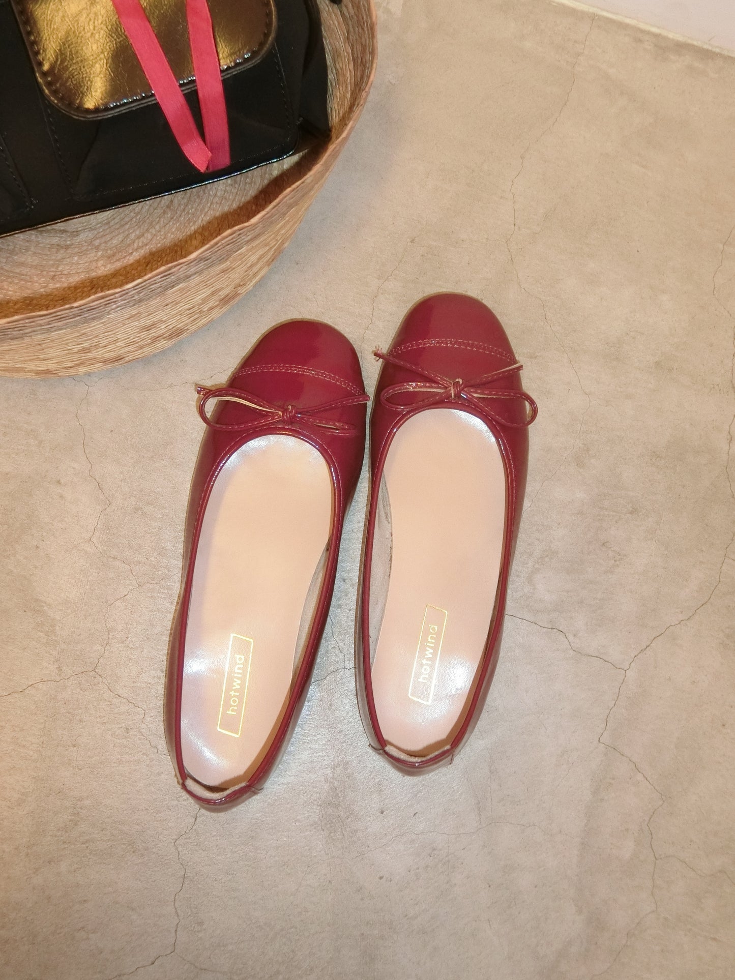 ワインレッドリボンシューズ DPB43228