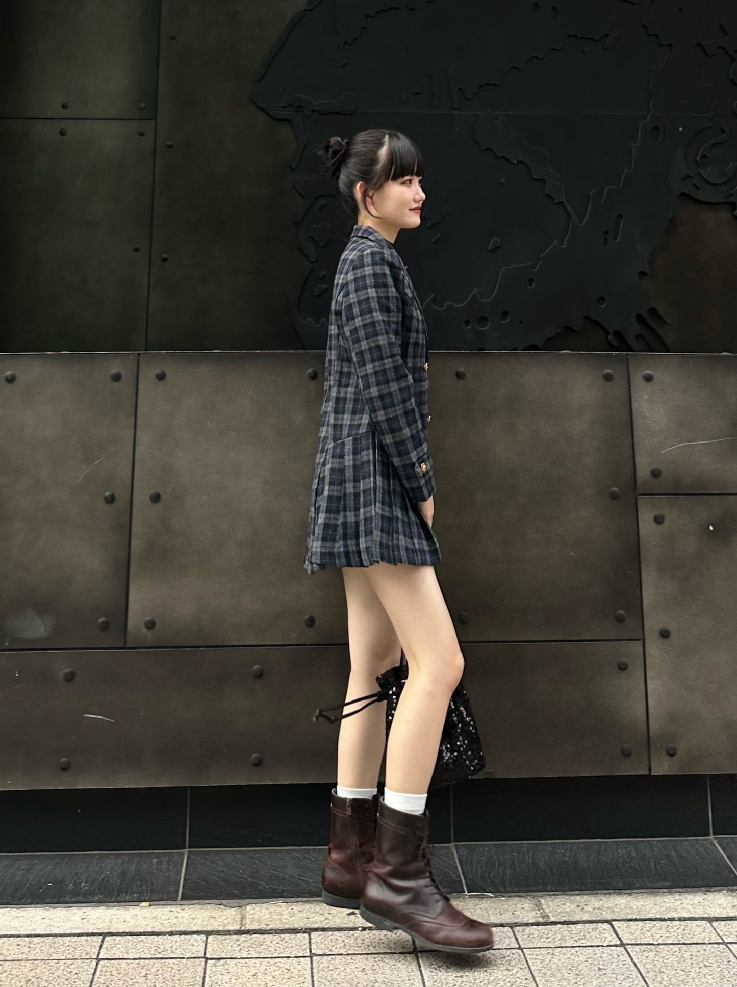 スクールチェックワンピース DPA43217