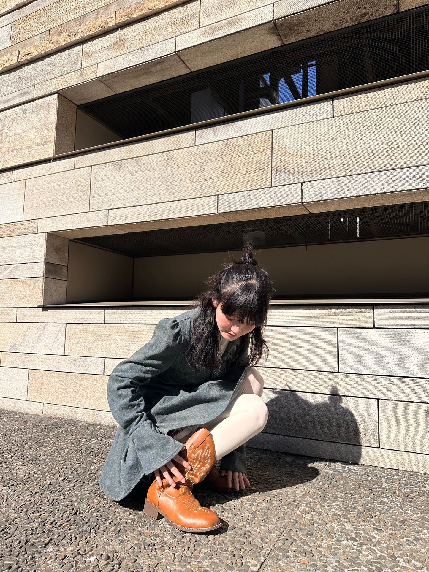 キャメルウエスタンブーツ DPA43332